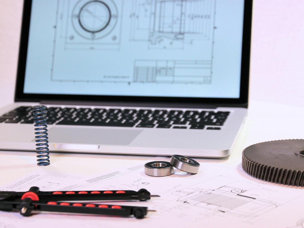 mechanics, transmission, technology, gear, technical, industry, laptop, drawing, engineering, circle, geometry
